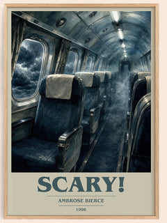 Scary! book cover book poster by Ambrose Bierce – framed literary art print