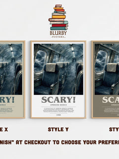 Scary! bookish print in frame leaning in hallway – horror wall art