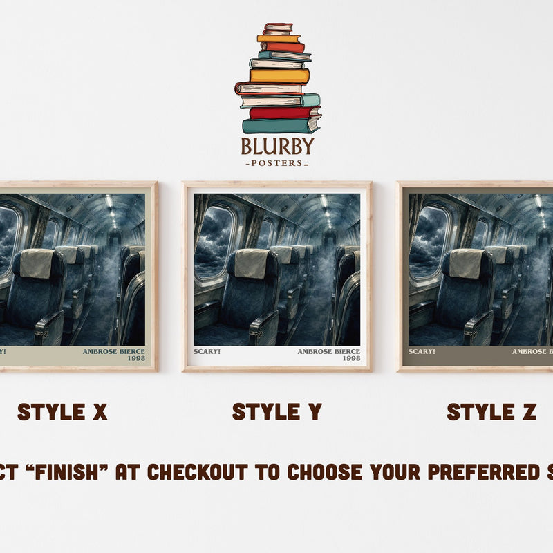 Scary! literary print in frame leaning in hallway – horror wall art