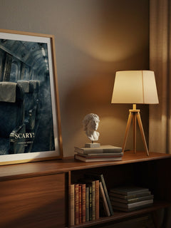 Scary! watercolour print on bookshelf – Ambrose Bierce fan gift