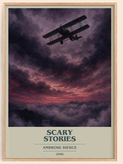 Scary Stories book cover book poster by Ambrose Bierce – framed literary art print