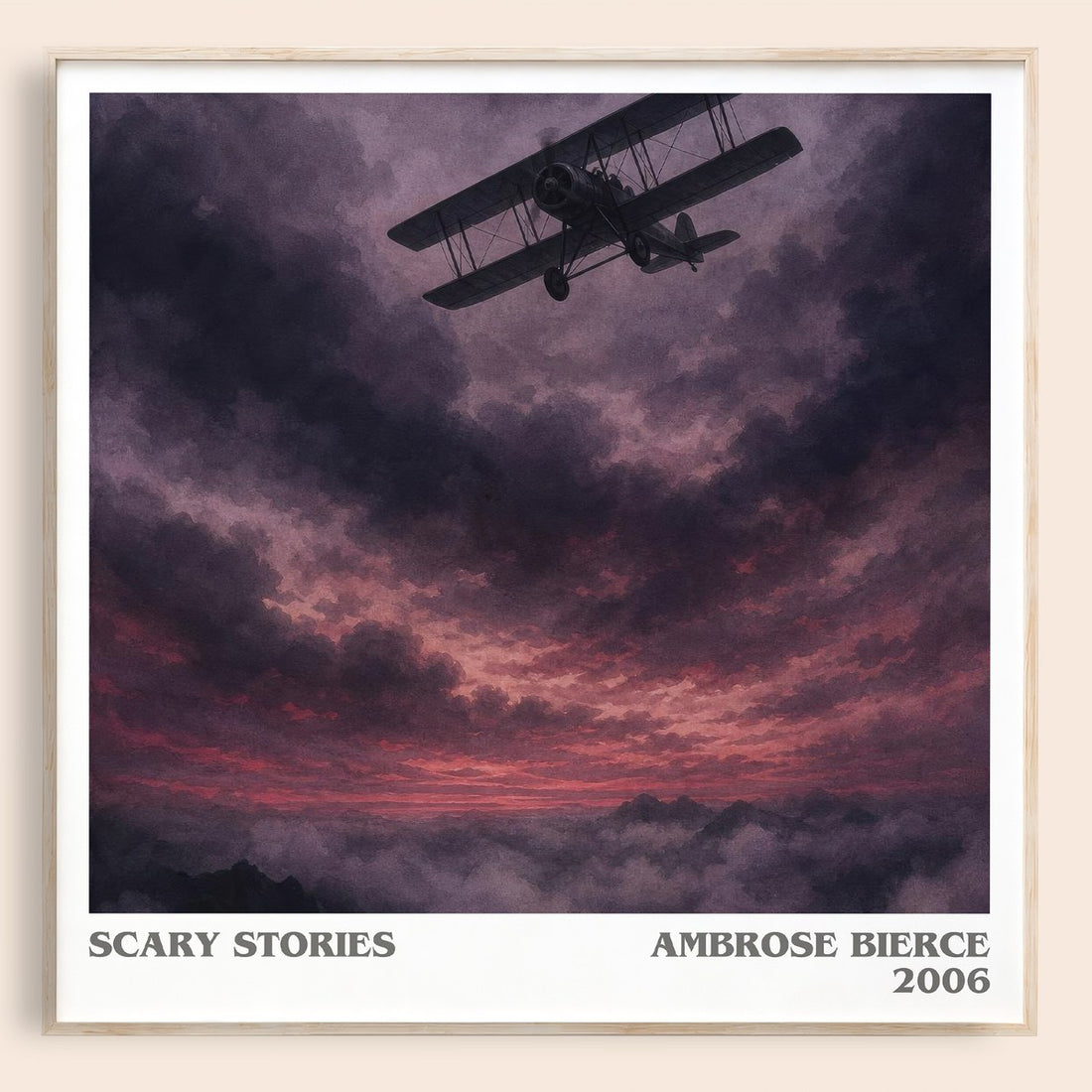 Scary Stories literary book poster by Ambrose Bierce – framed literary art print