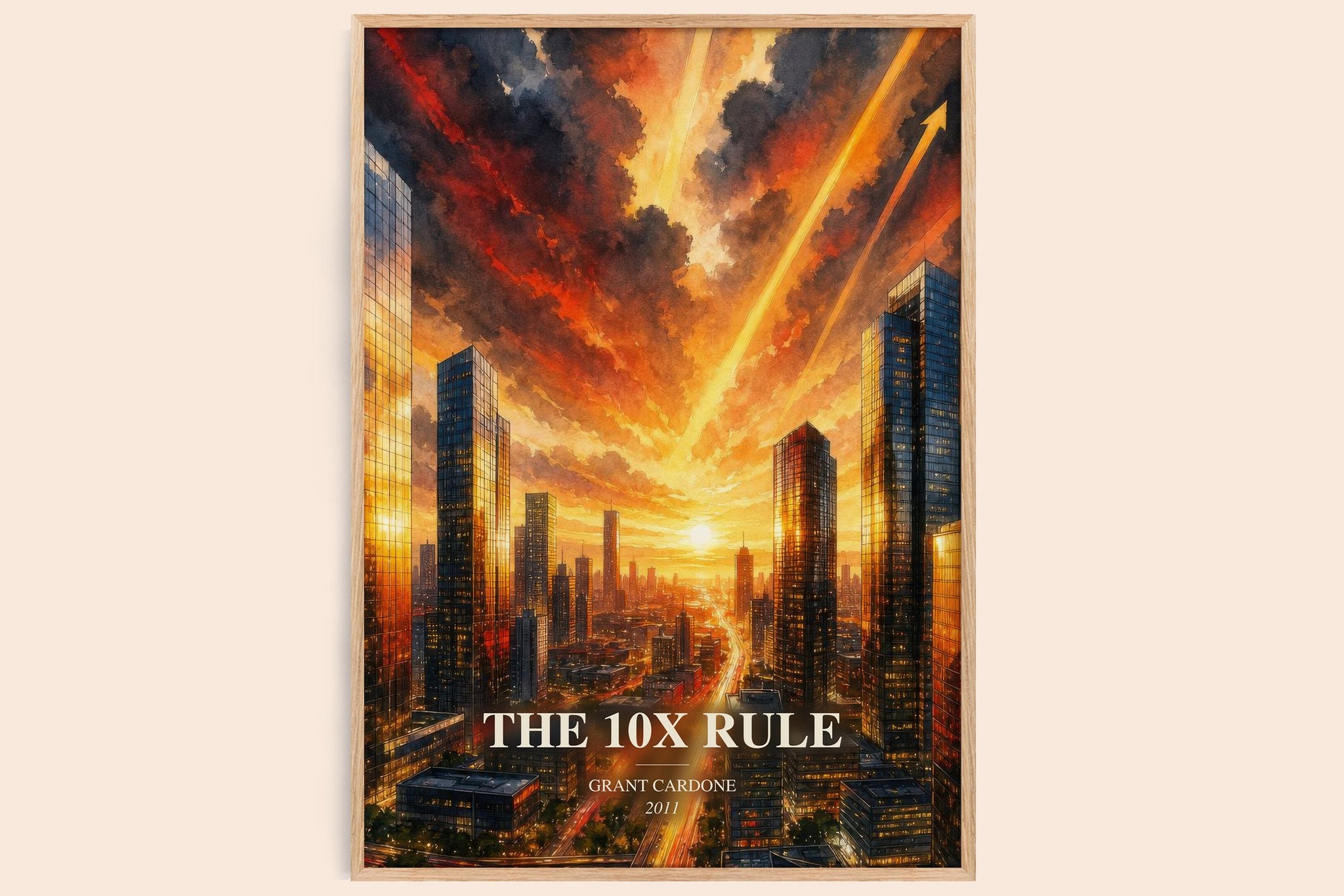 The 10x rule Book Watercolour Illustration by Grant Cardone