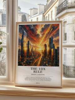 The 10x rule bookish poster colour and style options – Grant Cardone book art
