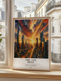The 10x rule book cover poster colour and style options – Grant Cardone book art