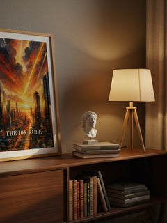 The 10x rule watercolour print on bookshelf – Grant Cardone fan gift