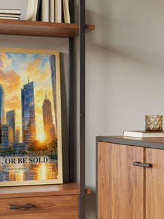 Sell or Be Sold book watercolour illustration paper finish options – matte satin gloss