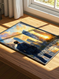 Sell or Be Sold watercolour book poster framed on wall – non fiction wall art