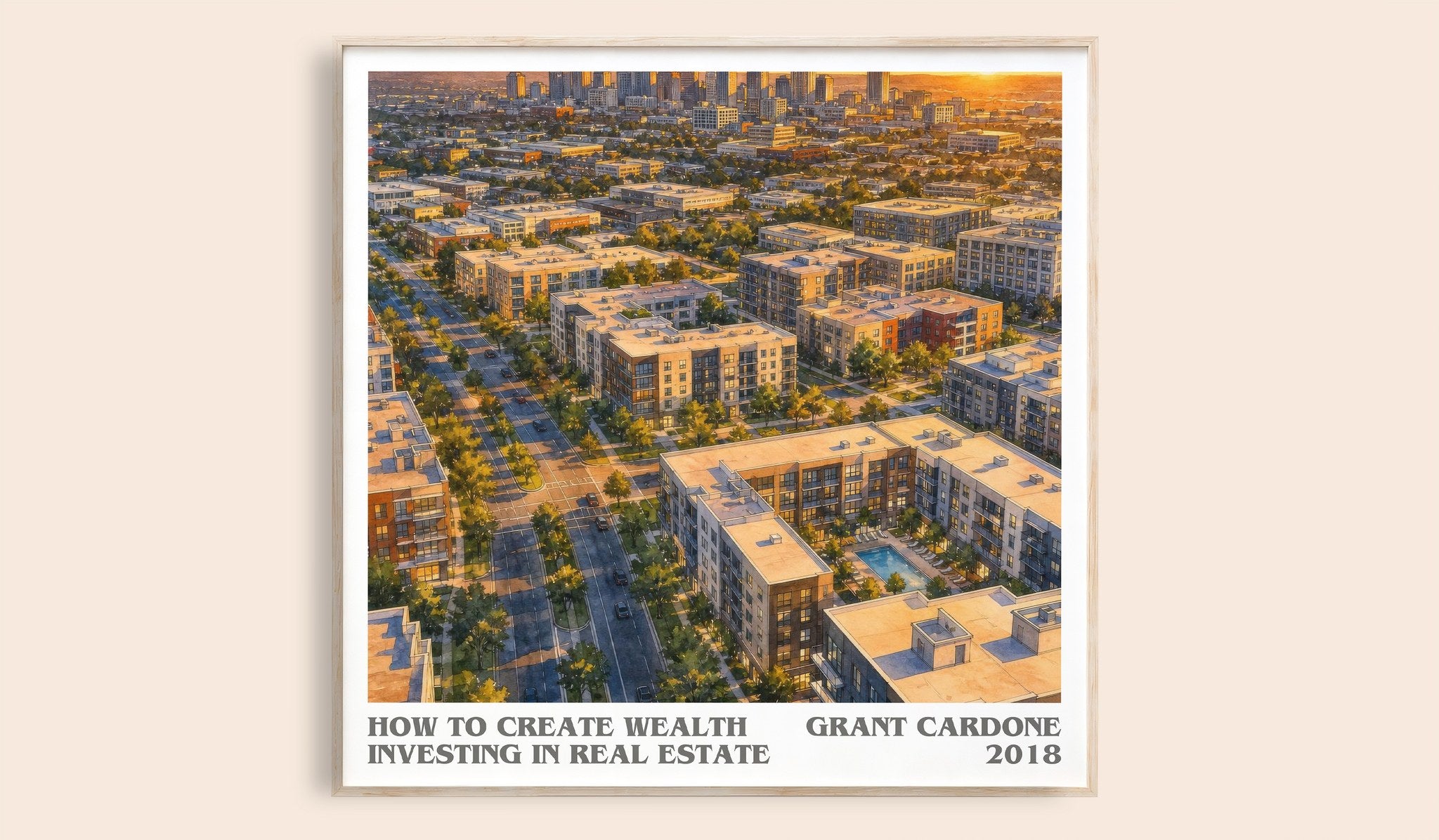 How to Create Wealth Investing in Real Estate Literary Art Print by Grant Cardone