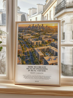 How to Create Wealth Investing in Real Estate bookish poster colour and style options – Grant Cardone book art