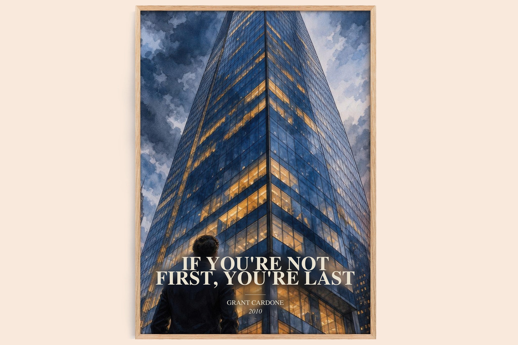 If you're not first, you're last Book Watercolour Illustration by Grant Cardone