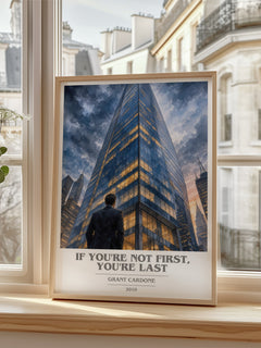 If you're not first, you're last book cover poster colour and style options – Grant Cardone book art