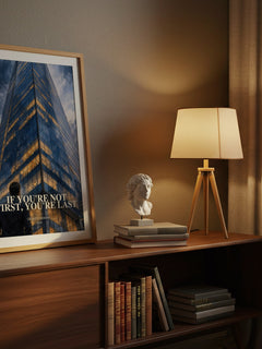 If you're not first, you're last watercolour print on bookshelf – Grant Cardone fan gift