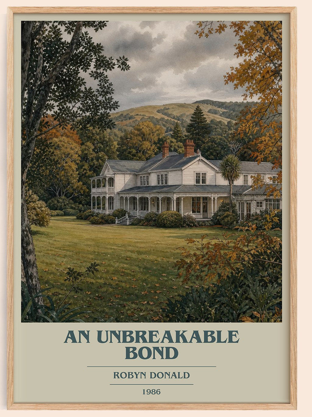 An Unbreakable Bond book cover book poster by Robyn Donald – framed literary art print