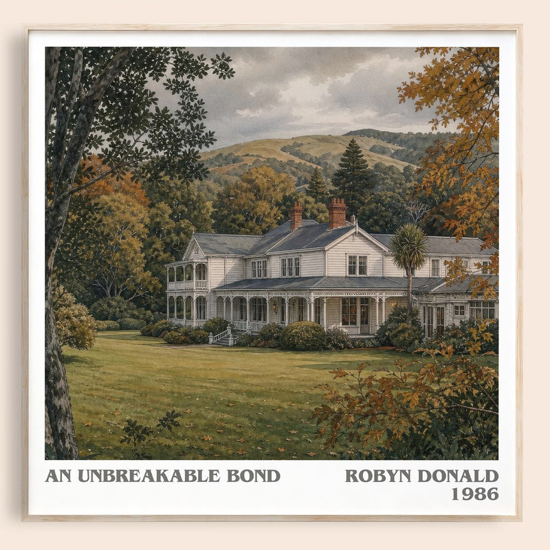 An Unbreakable Bond literary book poster by Robyn Donald – framed literary art print