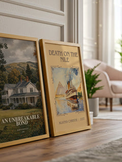 An Unbreakable Bond watercolour print framed by window – literary home decor