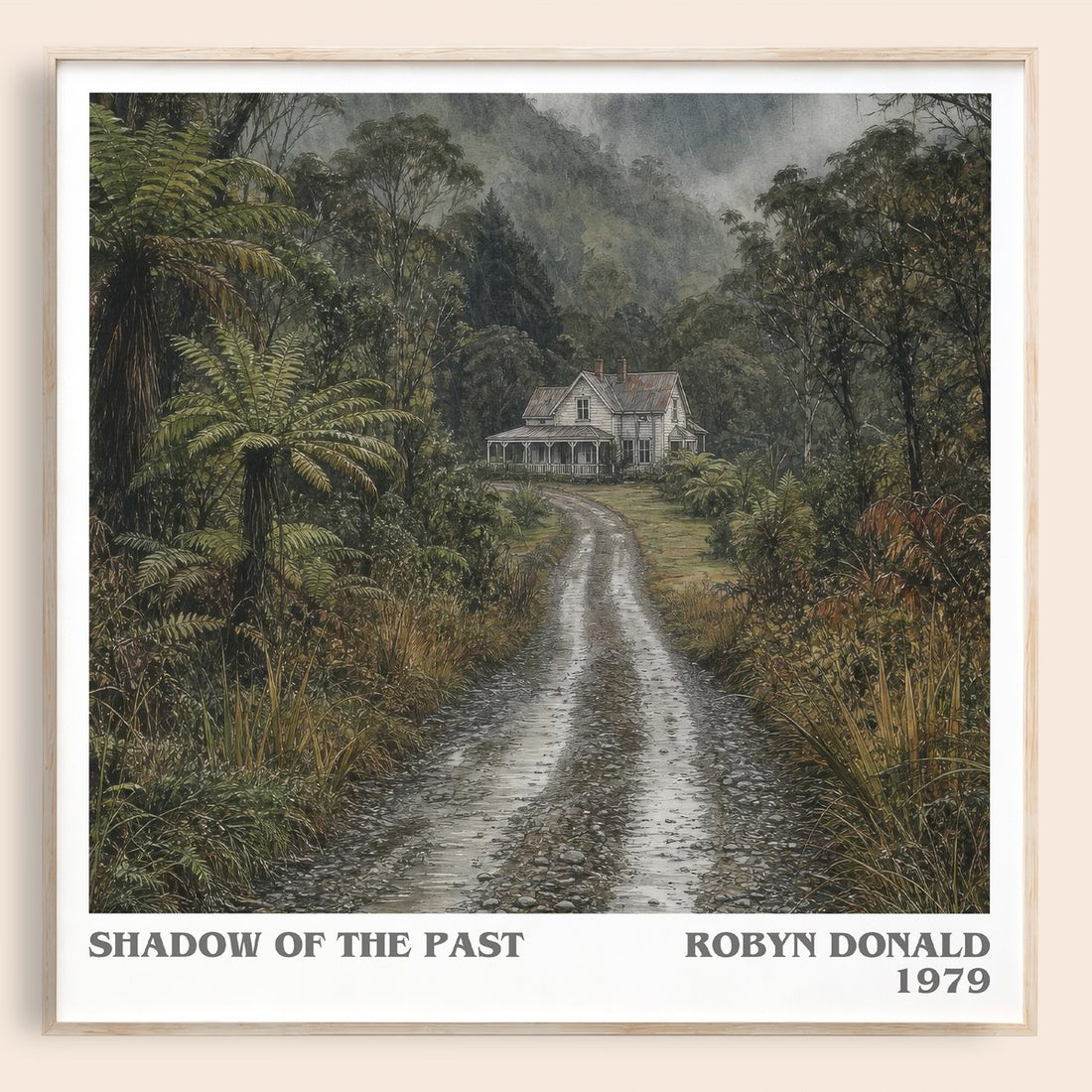 Shadow of the Past literary book poster by Robyn Donald – framed literary art print
