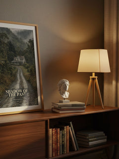 Shadow of the Past watercolour print on bookshelf – Robyn Donald fan gift