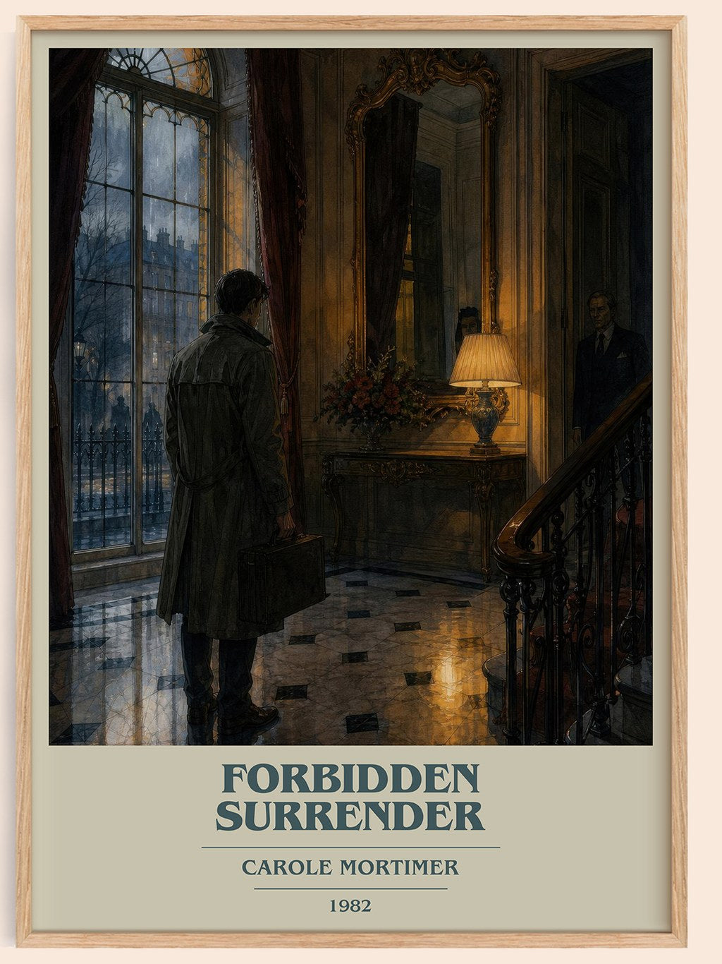 Forbidden Surrender book cover book poster by Carole Mortimer – framed literary art print