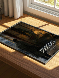 Forbidden Surrender watercolour book poster framed on wall – romance wall art