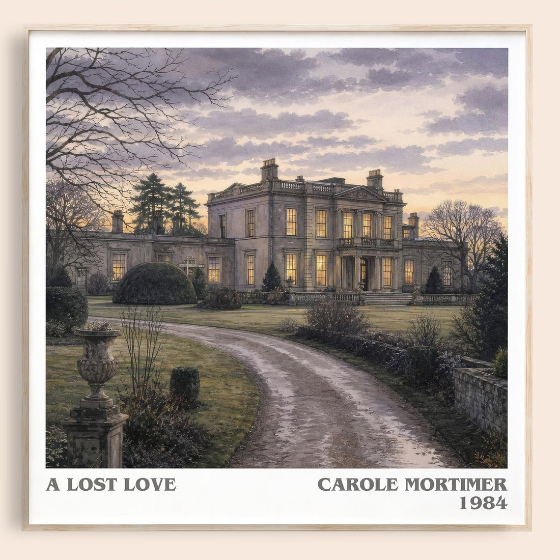 A Lost Love literary book poster by Carole Mortimer – framed literary art print
