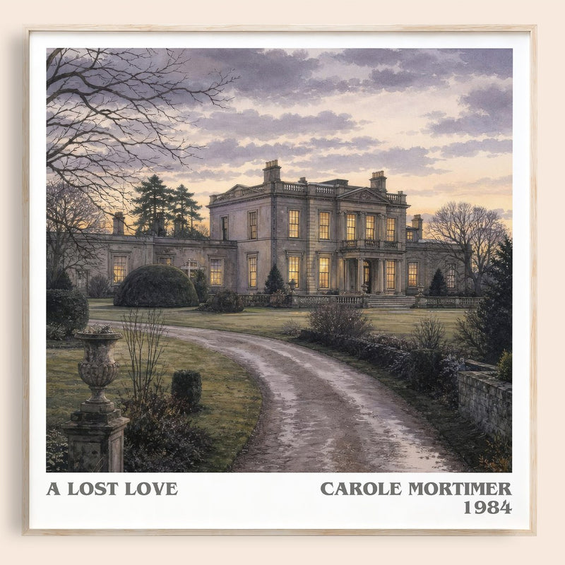 A Lost Love literary book poster by Carole Mortimer – framed literary art print
