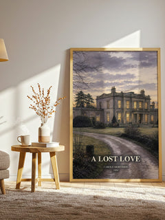 A Lost Love watercolour print in frame leaning in hallway – romance wall art