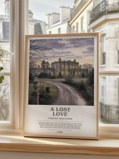 A Lost Love bookish poster colour and style options – Carole Mortimer book art