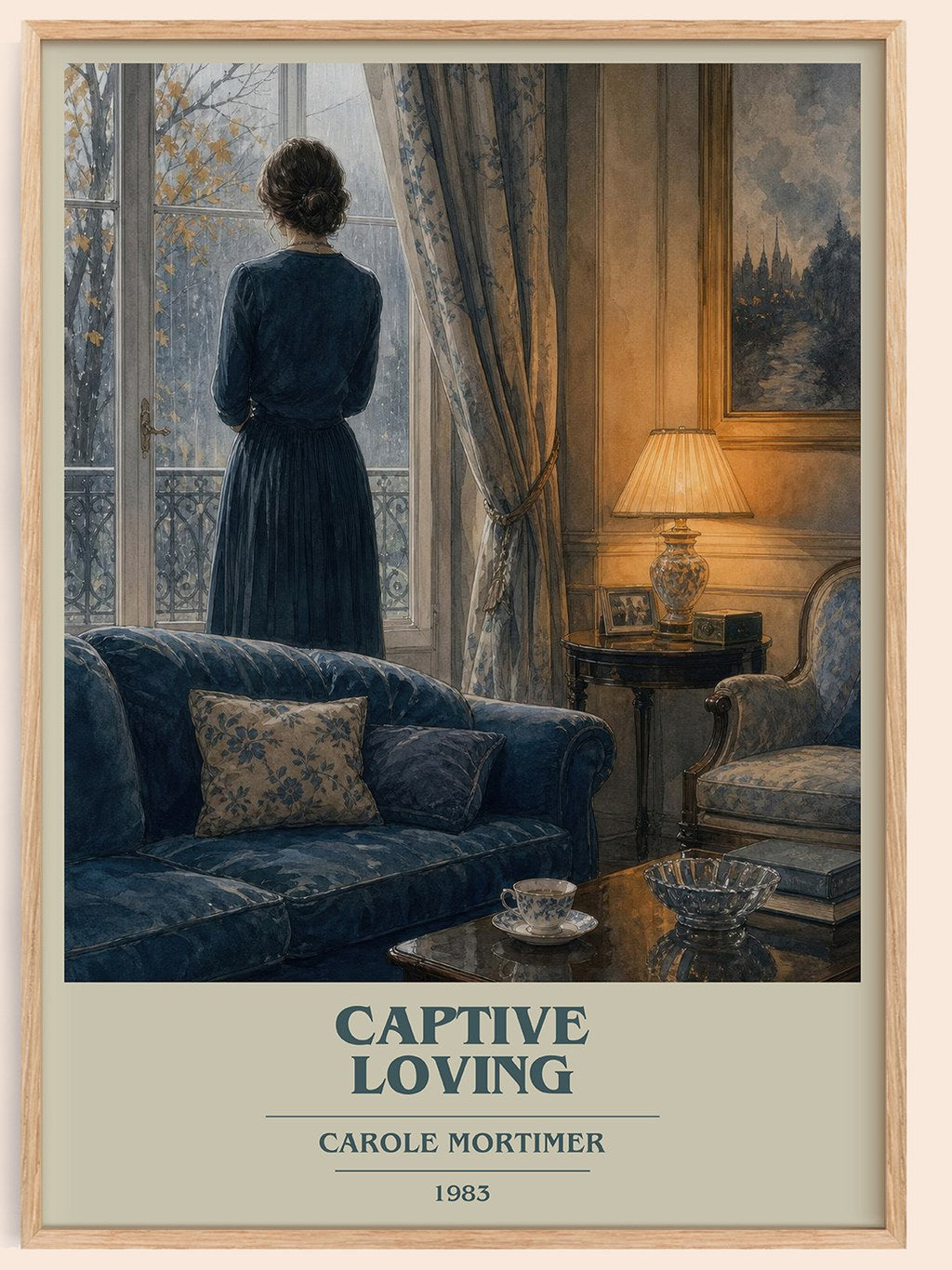 Captive Loving book cover book poster by Carole Mortimer – framed literary art print