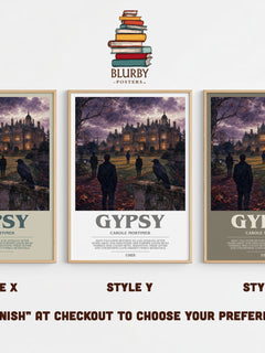 Gypsy bookish print in frame leaning in hallway – romance wall art