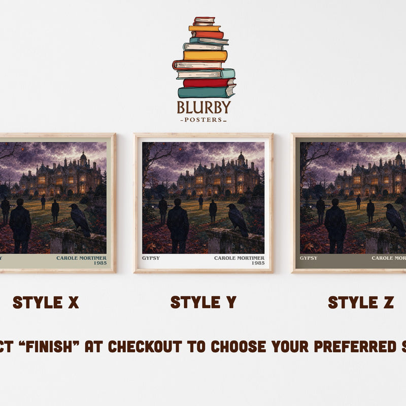 Gypsy literary print in frame leaning in hallway – romance wall art