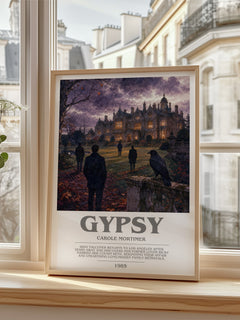 Gypsy bookish poster colour and style options – Carole Mortimer book art
