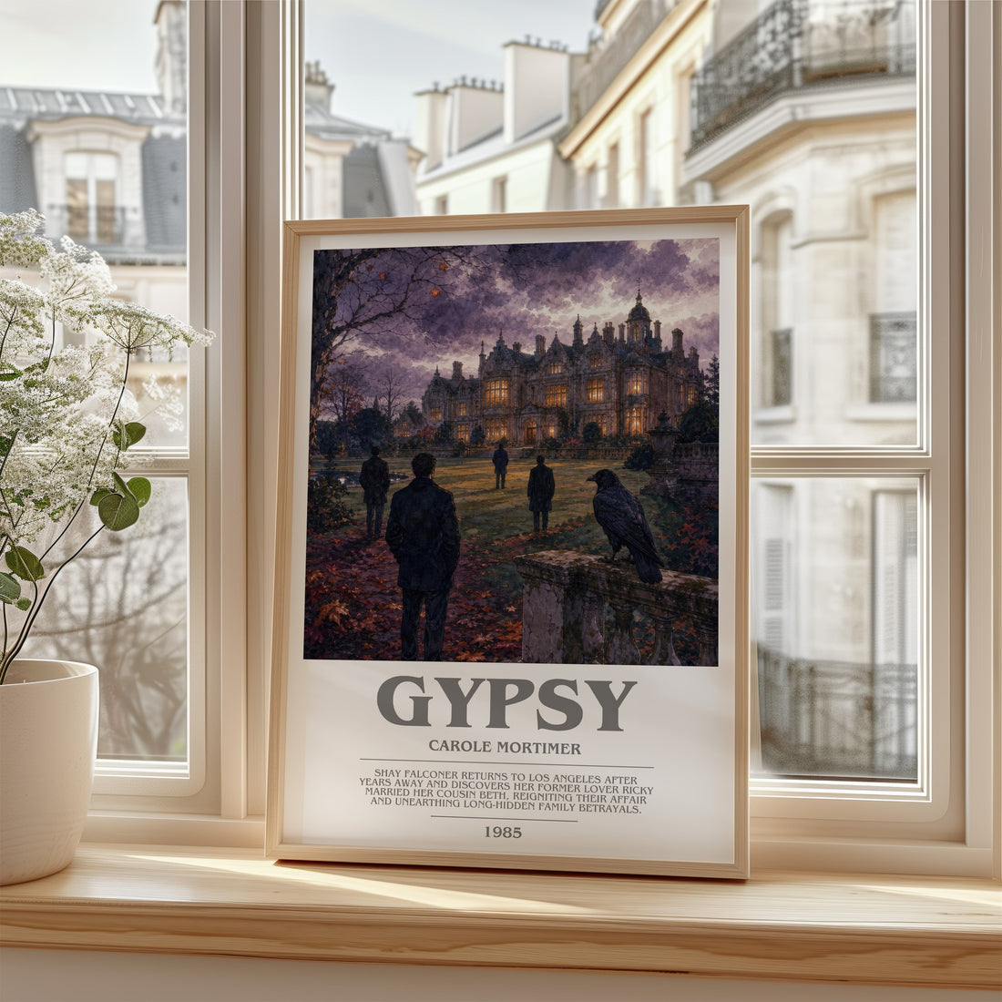 Gypsy bookish poster colour and style options – Carole Mortimer book art