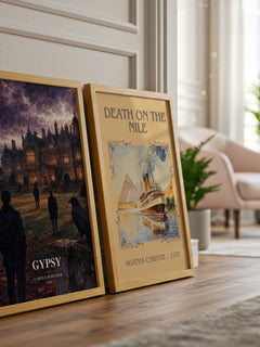Gypsy watercolour print framed by window – literary home decor