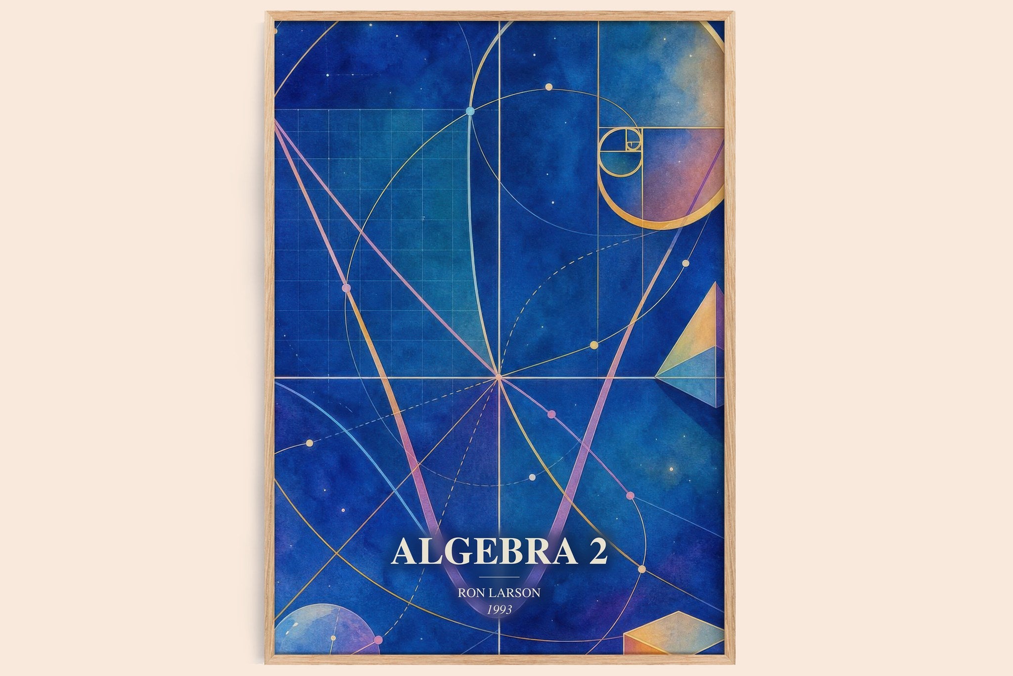 Algebra 2 Book Watercolour Illustration by Ron Larson