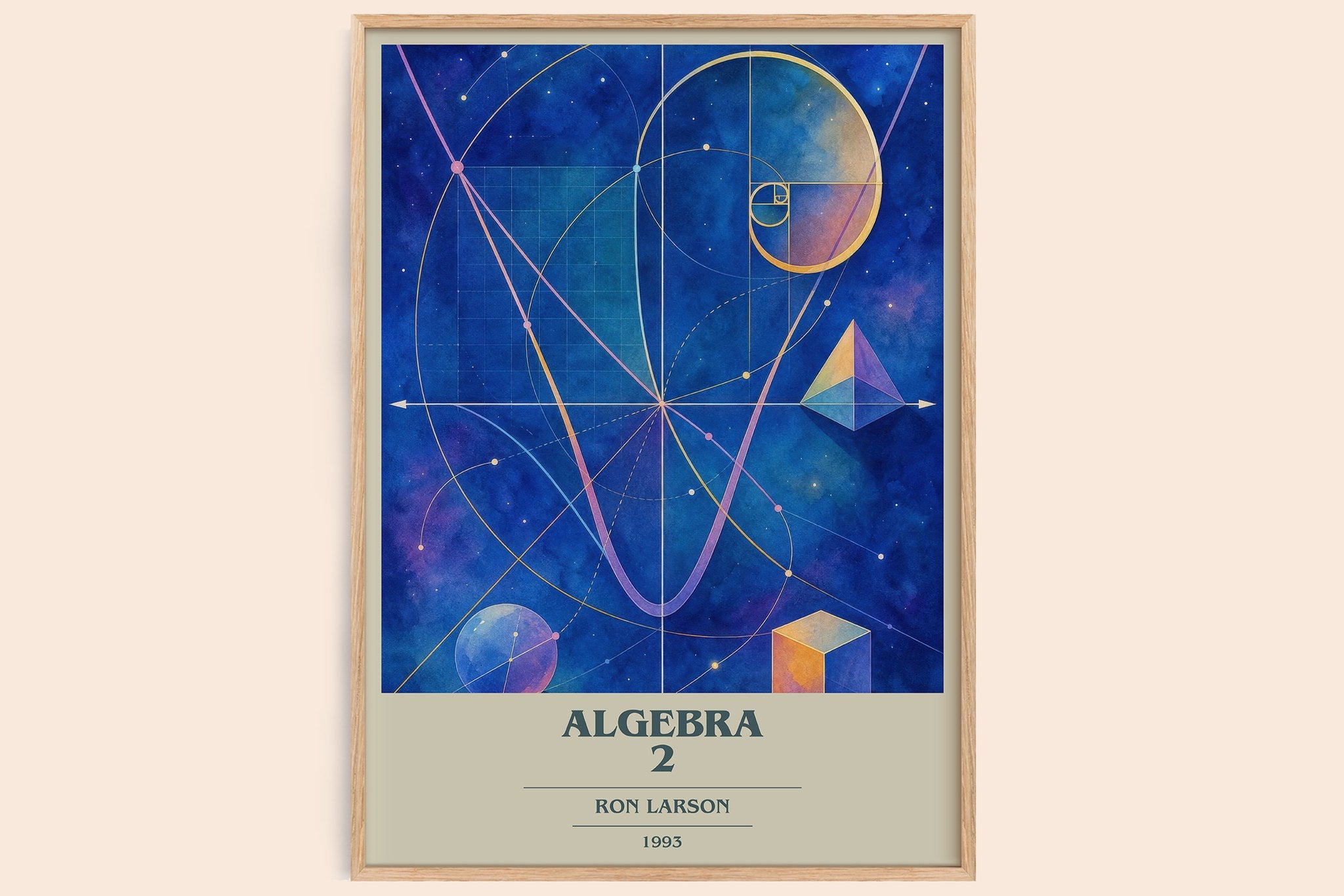 Algebra 2 Book Cover Poster by Ron Larson