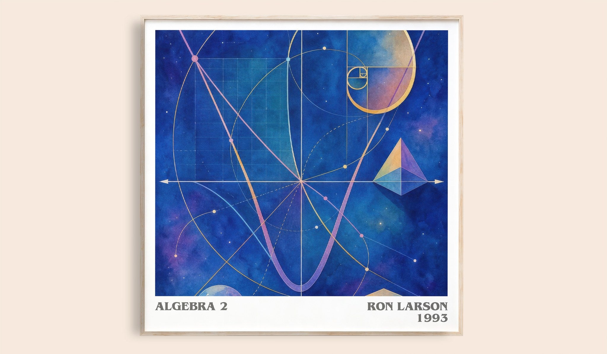 Algebra 2 Literary Art Print by Ron Larson