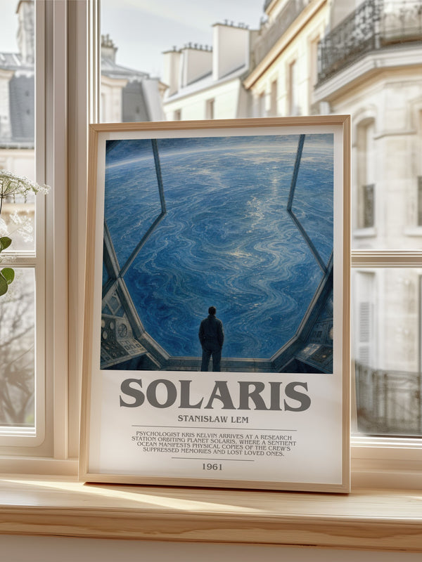 Solaris bookish poster colour and style options – Stanisław Lem book art