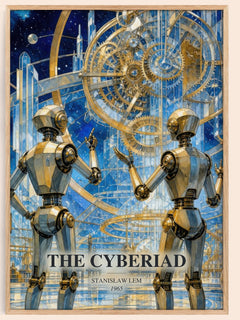 The Cyberiad watercolour book poster by Stanisław Lem – framed literary art print
