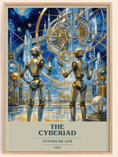 The Cyberiad book cover book poster by Stanisław Lem – framed literary art print