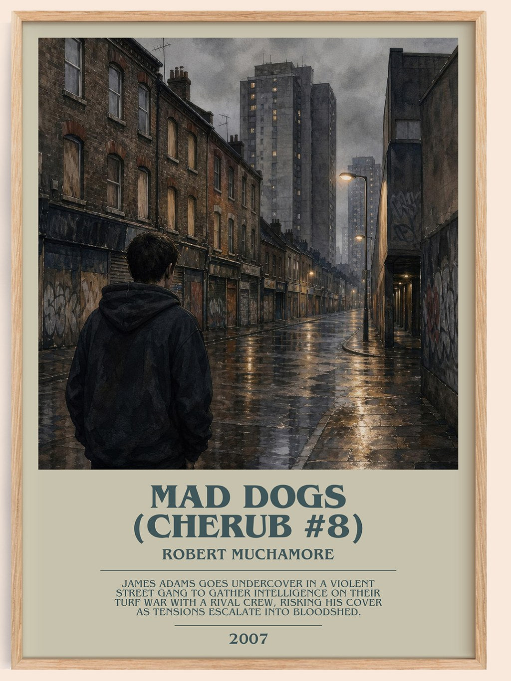Mad Dogs (CHERUB #8) bookish book poster by Robert Muchamore – framed literary art print