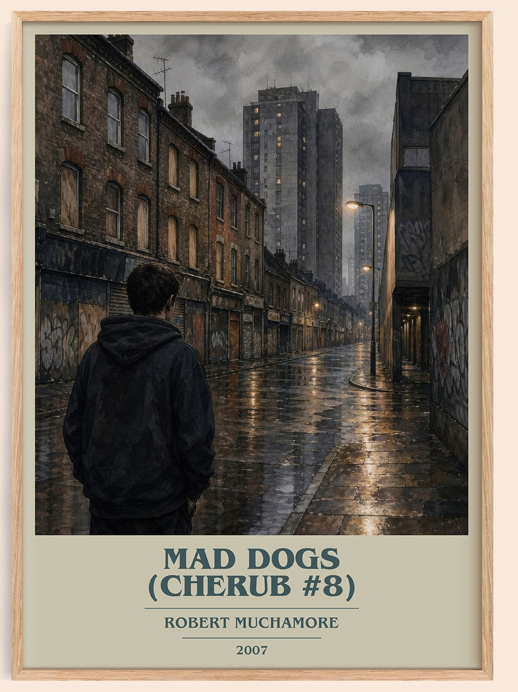Mad Dogs (CHERUB #8) book cover book poster by Robert Muchamore – framed literary art print