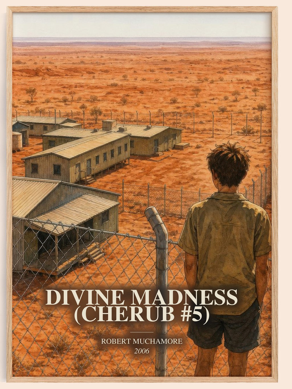 Divine Madness (CHERUB #5) watercolour book poster by Robert Muchamore – framed literary art print
