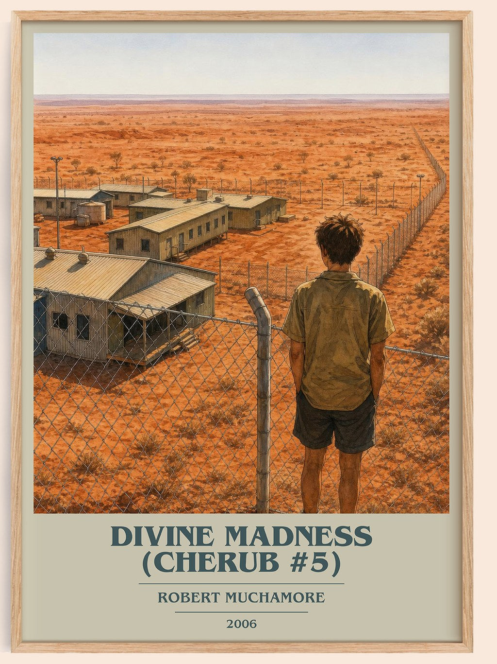 Divine Madness (CHERUB #5) book cover book poster by Robert Muchamore – framed literary art print