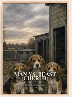 Man vs. Beast (Cherub) watercolour book poster by Robert Muchamore – framed literary art print