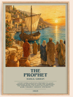 The Prophet bookish book poster by Kahlil Gibran – framed literary art print