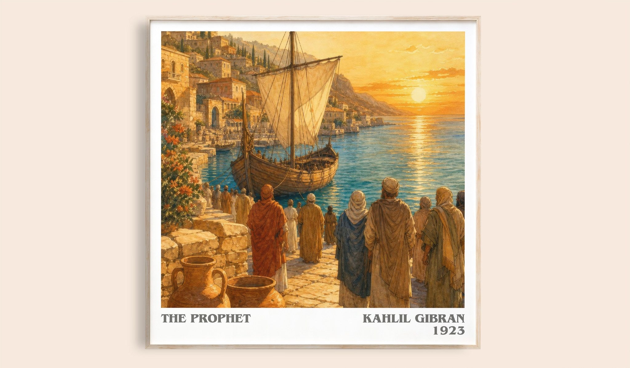 The Prophet Literary Art Print by Kahlil Gibran
