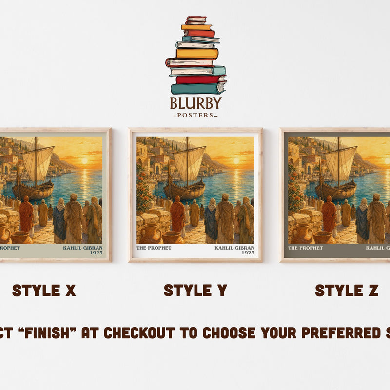 The Prophet literary print in frame leaning in hallway – poetry wall art
