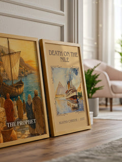 The Prophet watercolour print framed by window – literary home decor