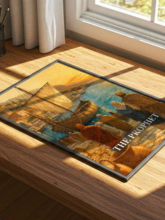 The Prophet watercolour book poster framed on wall – poetry wall art